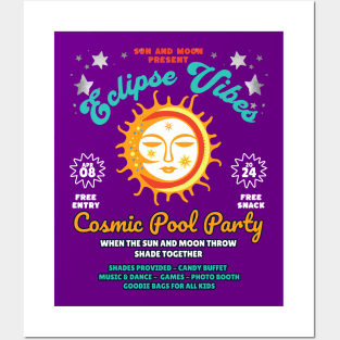 Sun and Moon Present: Eclipse Vibes, Cosmic Pool Party Posters and Art